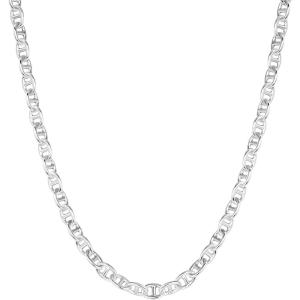 imagePAVOI 14K Gold Plated Adjustable Link Chain Necklace for Women  Box Rope Sphere Bead Serpentine Anchor Mariner Gold Chain NecklacesWhite Gold