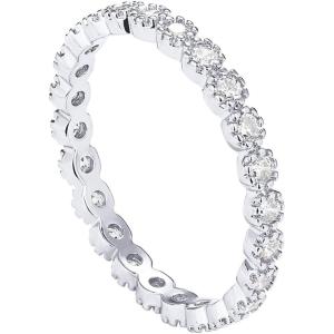 imagePAVOI 14K Gold Plated Rings Cubic Zirconia Band  Marquise Milgrain Eternity Bands  Gold Rings for WomenWhite Gold