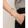 imagePAVOI 14K Gold Plated Bangle Bracelet for Women  Classic Lightweight Stacking Stainless Steel Bracelet  Single ampamp 2Pack BanglesWhite Gold