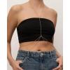 imagePAVOI 14K Gold Plated Body Chains Jewelry for Women  Summer Festival Layered Body Jewelry  Chest ampamp Waist ChainDouble Chain