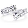 imagePAVOI 14K Gold Plated Cubic Zirconia Crossover Chunky Eternity Ring for Women  Open Twist Stackable Bands  CZ Statement RingsWhite Gold
