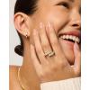 imagePAVOI 14K Gold Plated Cubic Zirconia Crossover Chunky Eternity Ring for Women  Open Twist Stackable Bands  CZ Statement RingsWhite Gold