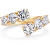 imagePAVOI 14K Gold Plated Cubic Zirconia Crossover Chunky Eternity Ring for Women  Open Twist Stackable Bands  CZ Statement RingsYellow Gold