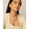 imagePAVOI 14K Gold Plated Dainty Interlock Pendant Necklace for Women  Circle Link Pendant NecklacesYellow Gold
