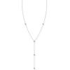 imagePAVOI 14K Gold Plated Drop Lariat Chain for Women  Gold Cubic Zirconia Long Necklace  Station Star Layered Beaded Y NecklaceWhite Gold