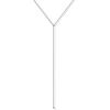 imagePAVOI 14K Gold Plated Drop Lariat Chain for Women  Gold Cubic Zirconia Long Necklace  Station Star Layered Beaded Y NecklaceWhite Gold