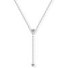 imagePAVOI 14K Gold Plated Drop Lariat Chain for Women  Gold Cubic Zirconia Long Necklace  Station Star Layered Beaded Y NecklaceWhite Gold