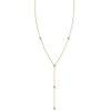 imagePAVOI 14K Gold Plated Drop Lariat Chain for Women  Gold Cubic Zirconia Long Necklace  Station Star Layered Beaded Y NecklaceYellow Gold