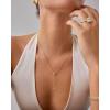 imagePAVOI 14K Gold Plated Drop Lariat Chain for Women  Gold Cubic Zirconia Long Necklace  Station Star Layered Beaded Y NecklaceYellow Gold