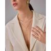 imagePAVOI 14K Gold Plated Drop Lariat Chain for Women  Gold Cubic Zirconia Long Necklace  Station Star Layered Beaded Y NecklaceYellow Gold