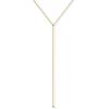 imagePAVOI 14K Gold Plated Drop Lariat Chain for Women  Gold Cubic Zirconia Long Necklace  Station Star Layered Beaded Y NecklaceYellow Gold
