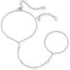 imagePAVOI 14K Gold Plated Freshwater Pearl Gold Hand Chain Bracelet for Women  Trendy Ring Bracelet Hand Chain Body JewelryWhite Gold