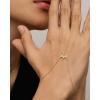 imagePAVOI 14K Gold Plated Freshwater Pearl Gold Hand Chain Bracelet for Women  Trendy Ring Bracelet Hand Chain Body JewelryYellow Gold