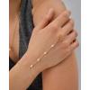 imagePAVOI 14K Gold Plated Freshwater Pearl Gold Hand Chain Bracelet for Women  Trendy Ring Bracelet Hand Chain Body JewelryYellow Gold
