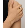 imagePAVOI 14K Gold Plated Freshwater Pearl Gold Hand Chain Bracelet for Women  Trendy Ring Bracelet Hand Chain Body JewelryYellow Gold