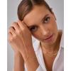 imagePAVOI 14K Gold Plated Freshwater Pearl Gold Hand Chain Bracelet for Women  Trendy Ring Bracelet Hand Chain Body JewelryYellow Gold