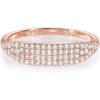 imagePAVOI 14K Gold Plated Slim Signet Ring with Sparkling Cubic Zirconia  Lightweight Dainty Statement Rings for Women  Everyday JewelryRose Gold