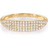 imagePAVOI 14K Gold Plated Slim Signet Ring with Sparkling Cubic Zirconia  Lightweight Dainty Statement Rings for Women  Everyday JewelryYellow Gold