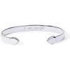 imagePAVOI 14K Gold Plated Stainless Steel Bangle Bracelets for Women  Inspirational Engraved Adjustable Mantra Cuff Bangle  Personalized Gift for Her Mom Sister  Birthday Gifts for WomenWhite Gold