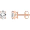 imagePAVOI 14K Gold Plated Sterling Silver Cubic Zirconia Stud Earrings for Women  Simulated Diamond CZ EarringsRose Gold