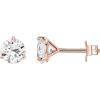 imagePAVOI 14K Gold Plated Sterling Silver Cubic Zirconia Stud Earrings for Women  Simulated Diamond CZ EarringsRose Gold