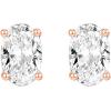 imagePAVOI 14K Gold Plated Sterling Silver Cubic Zirconia Stud Earrings for Women  Simulated Diamond CZ EarringsRose Gold