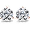 imagePAVOI 14K Gold Plated Sterling Silver Cubic Zirconia Stud Earrings for Women  Simulated Diamond CZ EarringsRose Gold
