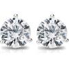 imagePAVOI 14K Gold Plated Sterling Silver Cubic Zirconia Stud Earrings for Women  Simulated Diamond CZ EarringsWhite Gold