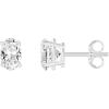 imagePAVOI 14K Gold Plated Sterling Silver Cubic Zirconia Stud Earrings for Women  Simulated Diamond CZ EarringsWhite Gold