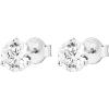 imagePAVOI 14K Gold Plated Sterling Silver Cubic Zirconia Stud Earrings for Women  Simulated Diamond CZ EarringsWhite Gold