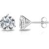imagePAVOI 14K Gold Plated Sterling Silver Cubic Zirconia Stud Earrings for Women  Simulated Diamond CZ EarringsWhite Gold