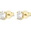 imagePAVOI 14K Gold Plated Sterling Silver Cubic Zirconia Stud Earrings for Women  Simulated Diamond CZ EarringsYellow Gold