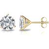 imagePAVOI 14K Gold Plated Sterling Silver Cubic Zirconia Stud Earrings for Women  Simulated Diamond CZ EarringsYellow Gold