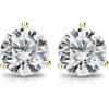 imagePAVOI 14K Gold Plated Sterling Silver Cubic Zirconia Stud Earrings for Women  Simulated Diamond CZ EarringsYellow Gold
