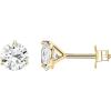 imagePAVOI 14K Gold Plated Sterling Silver Cubic Zirconia Stud Earrings for Women  Simulated Diamond CZ EarringsYellow Gold