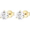 imagePAVOI 14K Gold Plated Sterling Silver Cubic Zirconia Stud Earrings for Women  Simulated Diamond CZ EarringsYellow Gold