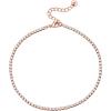 imagePAVOI 14K Gold Plated Tennis Anklets for Women  Tennis Ankle Bracelet for WomenRose Gold