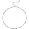 imagePAVOI 14K Gold Plated Tennis Anklets for Women  Tennis Ankle Bracelet for WomenWhite Gold