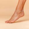 imagePAVOI 14K Gold Plated Tennis Anklets for Women  Tennis Ankle Bracelet for WomenWhite Gold