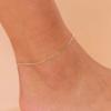 imagePAVOI 14K18K Gold Plated Charm Link Flat Gold Anklets for Women  Beaded Marina Link Mariner Paperclip Snake Chain Jewelry AnkletsMarina