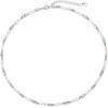 imagePAVOI 14K18K Gold Plated Dainty Pearl Necklaces for Women  Station Beaded Choker Paperclip Chain Gold Pearl Necklace Bridal JewelryWhite Gold
