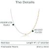 imagePAVOI 14K18K Gold Plated Dainty Pearl Necklaces for Women  Station Beaded Choker Paperclip Chain Gold Pearl Necklace Bridal JewelryYellow Gold