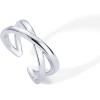 imagePAVOI 18K Gold Plated Adjustable Toe Rings for Women  Trendy CrissCross and Classic Band Toe RingCriss Cross
