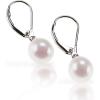 imagePAVOI Handpicked AAA Quality Freshwater Cultured Pearl Earrings Leverback Dangle Stud Pearl EarringsWhite Gold