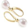 imagePAVOI Handpicked AAA Quality Freshwater Cultured Pearl Earrings Leverback Dangle Stud Pearl EarringsYellow Gold