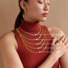 imagePAVOI Italian Solid 925 Sterling Silver 22K Gold Plated Chain Necklaces  Snake Square Box Cable Super Flex Curb Miami Cuban and Rope DiamondCut Herringbone Necklace for Women and Men  MADE IN ITALYWhite Gold