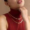 imagePAVOI Italian Solid 925 Sterling Silver 22K Gold Plated Chain Necklaces  Snake Square Box Cable Super Flex Curb Miami Cuban and Rope DiamondCut Herringbone Necklace for Women and Men  MADE IN ITALYYellow Gold