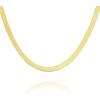 imagePAVOI Italian Solid 925 Sterling Silver 22K Gold Plated Chain Necklaces  Snake Square Box Cable Super Flex Curb Miami Cuban and Rope DiamondCut Herringbone Necklace for Women and Men  MADE IN ITALYYellow Gold