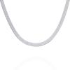 imagePAVOI Italian Solid 925 Sterling Silver 22K Gold Plated Chain Necklaces  Snake Square Box Cable Super Flex Curb Miami Cuban and Rope DiamondCut Herringbone Necklace for Women and Men  MADE IN ITALYWhite Gold
