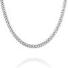 imagePAVOI Italian Solid 925 Sterling Silver 22K Gold Plated Chain Necklaces  Snake Square Box Cable Super Flex Curb Miami Cuban and Rope DiamondCut Herringbone Necklace for Women and Men  MADE IN ITALYWhite Gold